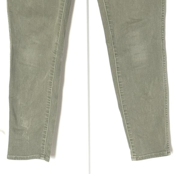 Madewell Jeans Womens 29 Green 10" High Rise Skinny Garment Dyed Tencel-Denim - Picture 4 of 8